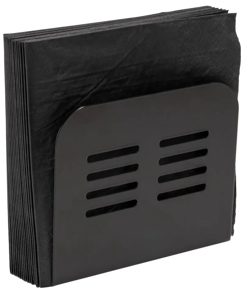 Черен държач за салфетки Black Outdoor Kitchen Baco - Wenko