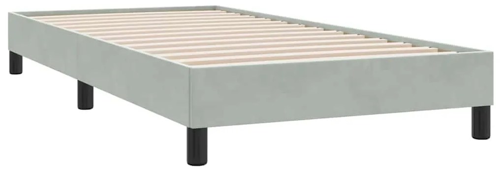 4101343 vidaXL Рамка за легло без матрак Светло сиво 100x210 cm Кадифе