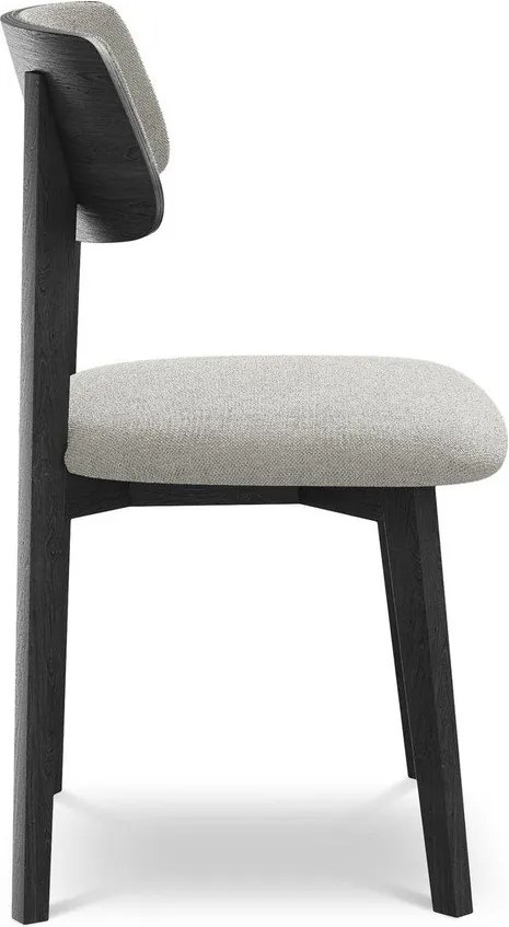 Светлосив трапезен стол от масивна дървесина Niu – Makamii