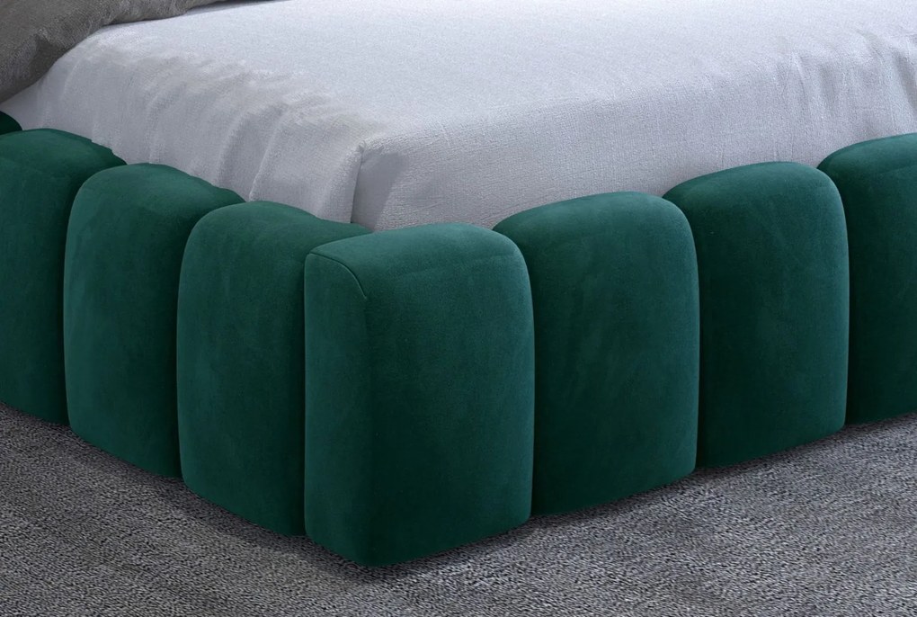 Тапицирано легло Mercy-Prasino-140 x 200