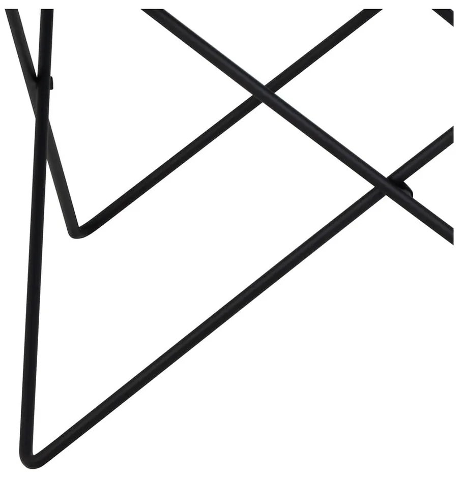 Черна масичка за кафе със стъклен плот ø 80 cm Cuxton - Actona