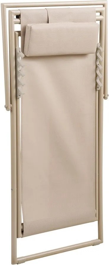 Бежов градински шезлонг метален Curtis – House Nordic