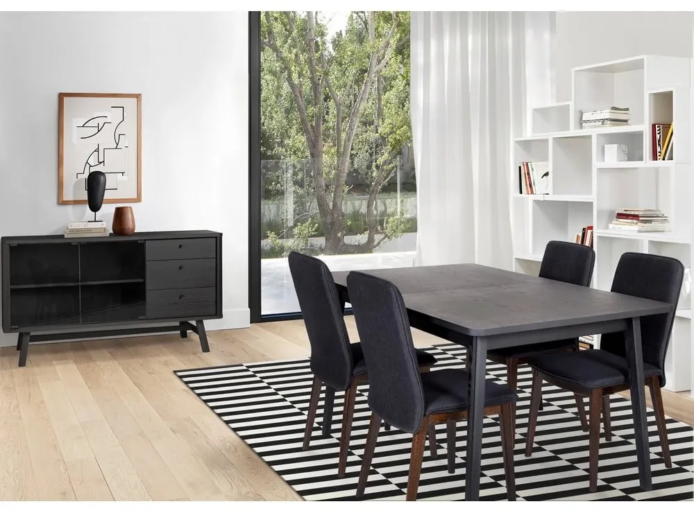 Черна маса за хранене Skagen - Woodman