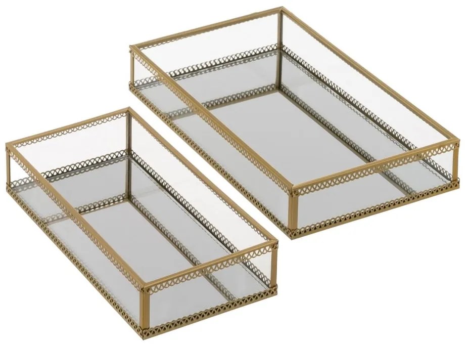 Метални декоративни подноси 2 бр. 14x24 cm – Casa Selección