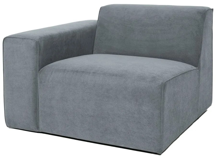 Сив модулен диван от рипсено кадифе (ляв ъгъл) Sting – Scandic