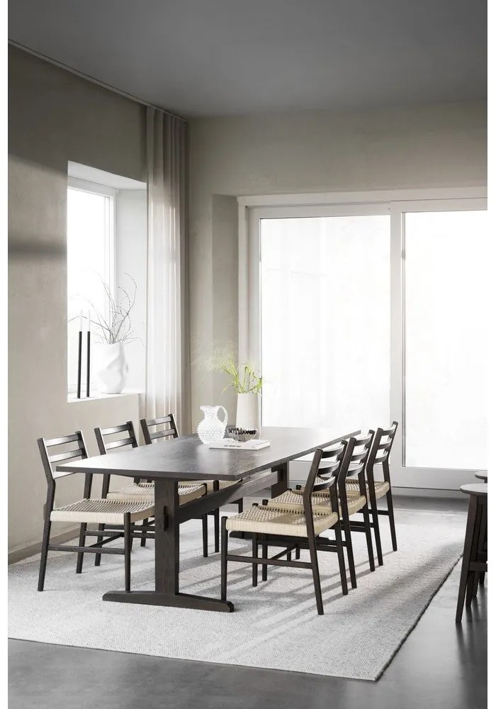 Трапезни столове в комплект от 2 бр. естествени/тъмнокафяви Harlan – Rowico