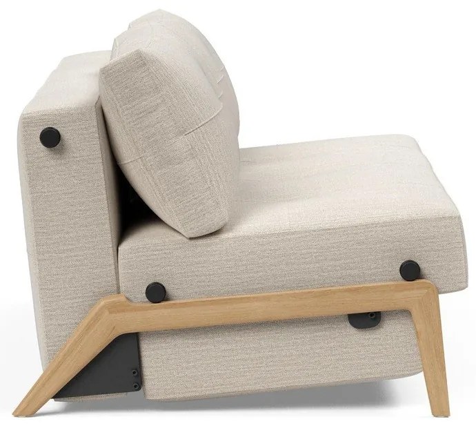 Пясъчно сив разтегателен диван, 96 x 167 cm Innovation Cubed Wood Linen Sand Grey