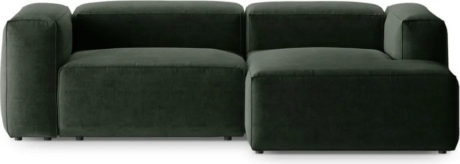 Зелен ъглов диван (десен ъгъл) Bergamo – Cosmopolitan Design