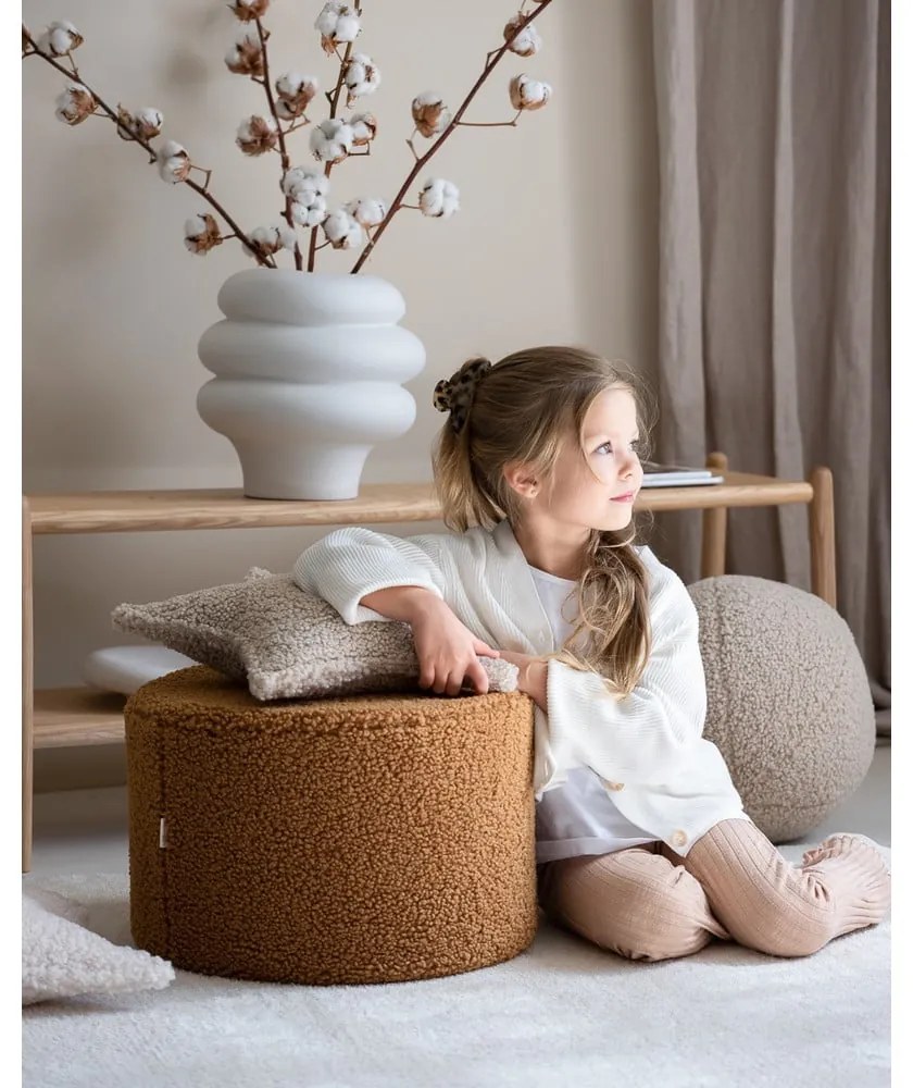 Кафяв детски пуф от букле – Wigiwama
