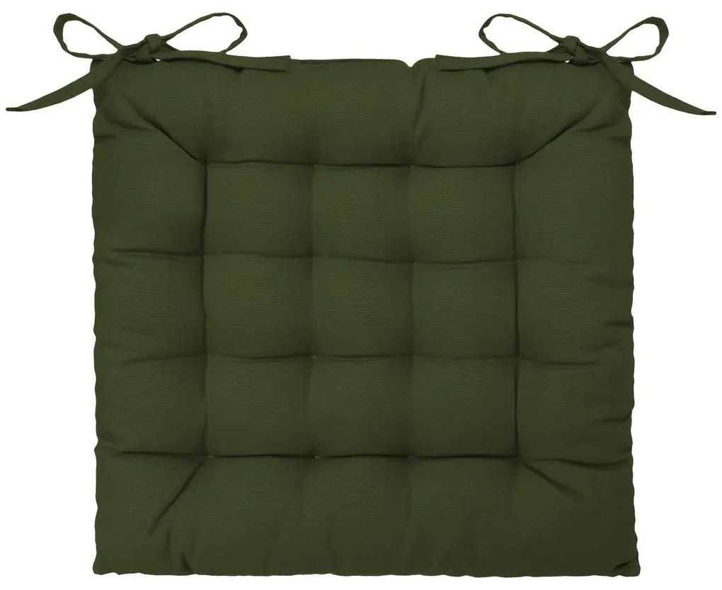 Декоративна възглавница за стол atmosphera Anjali, 38x38 cm - Тъмнозелен