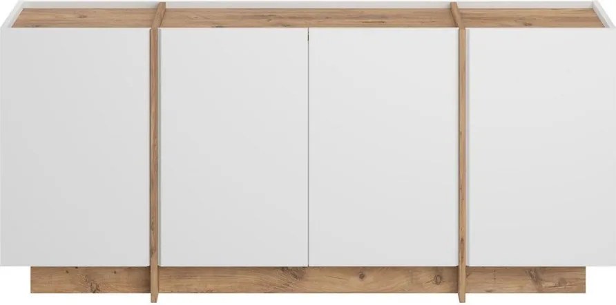 Бял скрин от декор от бор с отвор за кабели 180x80x45 cm Dorma – Kalune Design