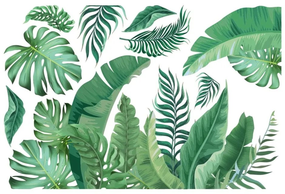 Стикер за стена 60x90 cm Tropical Leaves - Ambiance