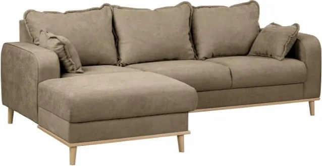 Светлокафяв ъглов диван (ляв ъгъл) Beata - Ropez