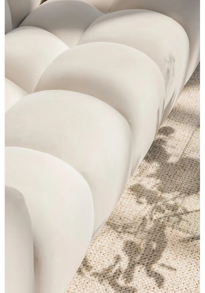 Кафяво-сив кадифен диван 225 cm Cube – Bonami Selection