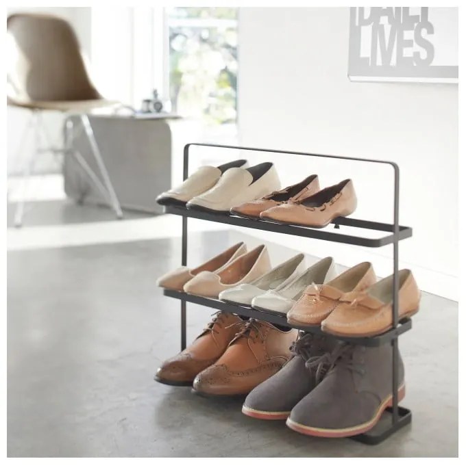 Черен метален стелаж за обувки Tower Shoe Rack – YAMAZAKI