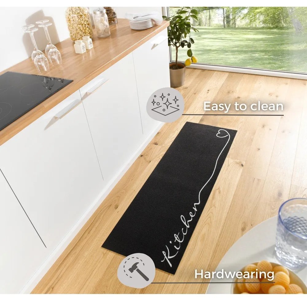 Черно кухненско покривало, 50 x 150 cm Cook &amp; Clean - Zala Living
