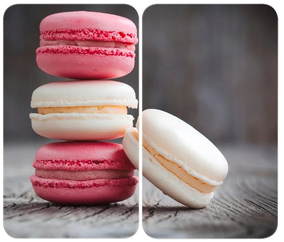 Комплект от 2 стъклени капака за печка , 52 x 30 cm Macarons - Wenko
