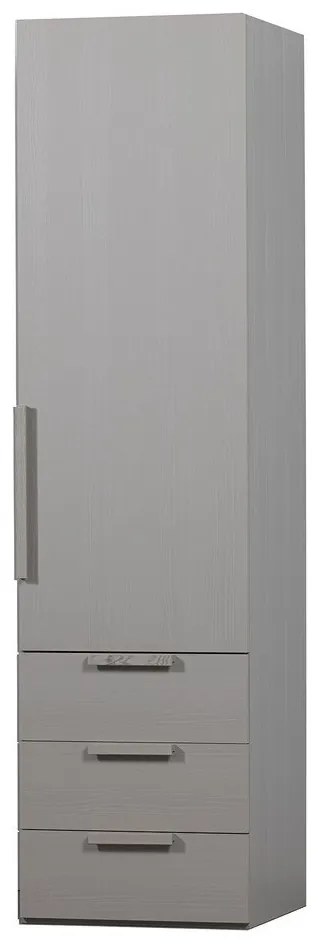 Сив модулен гардероб 55x210 cm Rens - WOOOD