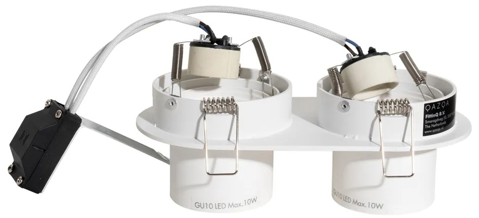 Комплект от 6 вградени спота бели GU10 50mm 2-Light - Installa