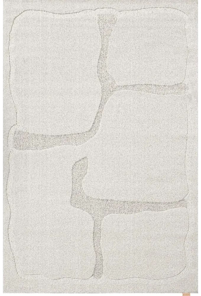 Светлосив вълнен килим 200x300 cm Morphic Organica – Agnella