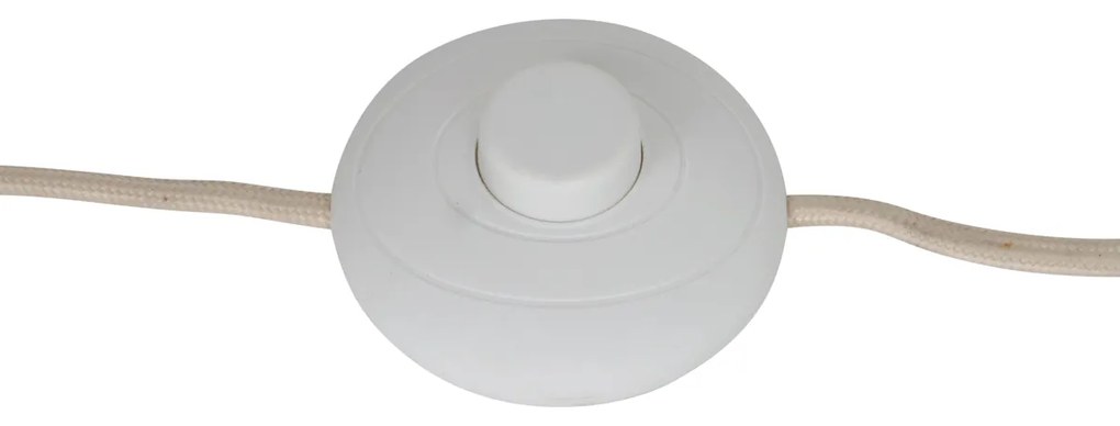 Ретро подова лампа бежова с матирано стъкло - Феде