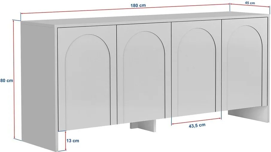 Кремав скрин 180x80x45 cm Arlen – Kalune Design