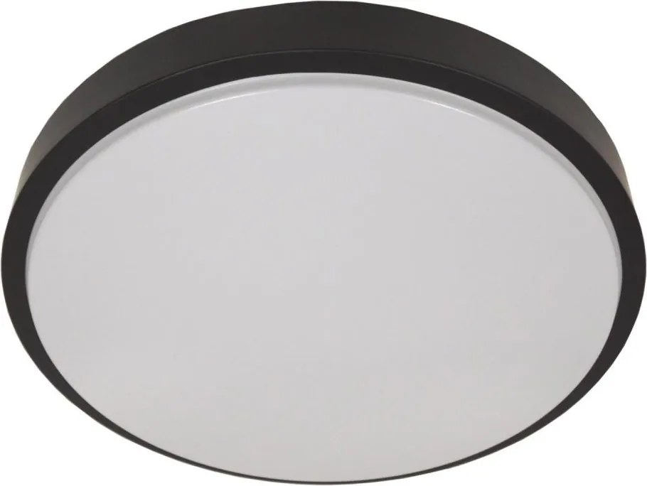 Плафон със сензор WILTON, 2xE27/60W/230V, Ø 33 см, черен
