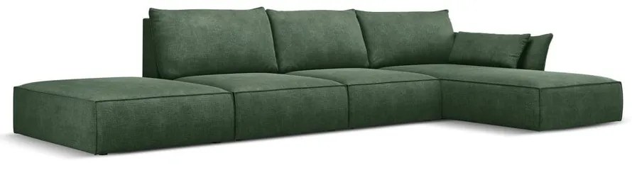Тъмнозелен ъглов диван (десен ъгъл) Vanda - Mazzini Sofas