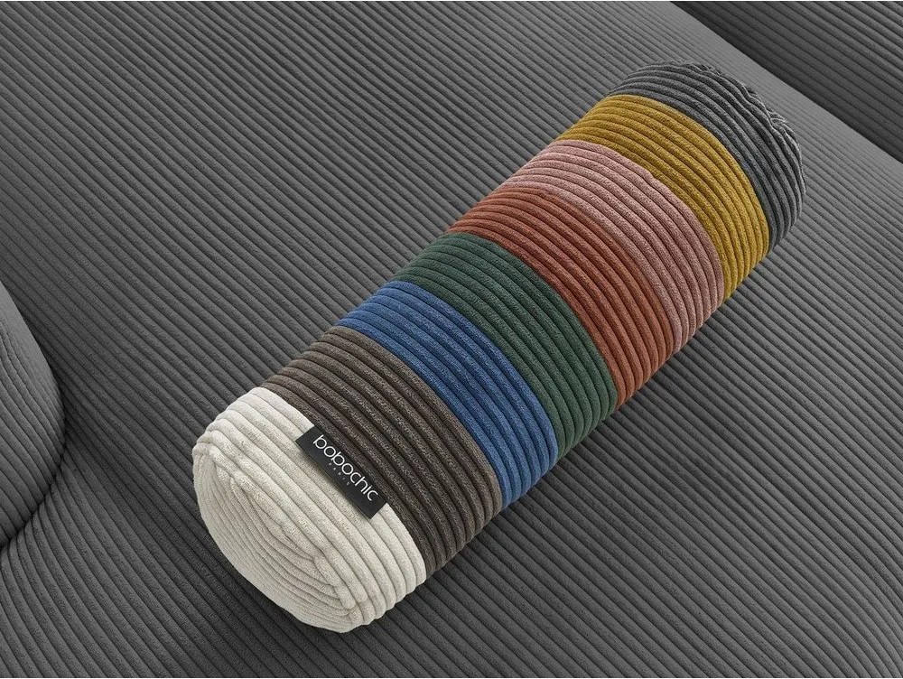 Тъмносив ъглов диван от рипсено кадифе Belair – Bobochic Paris