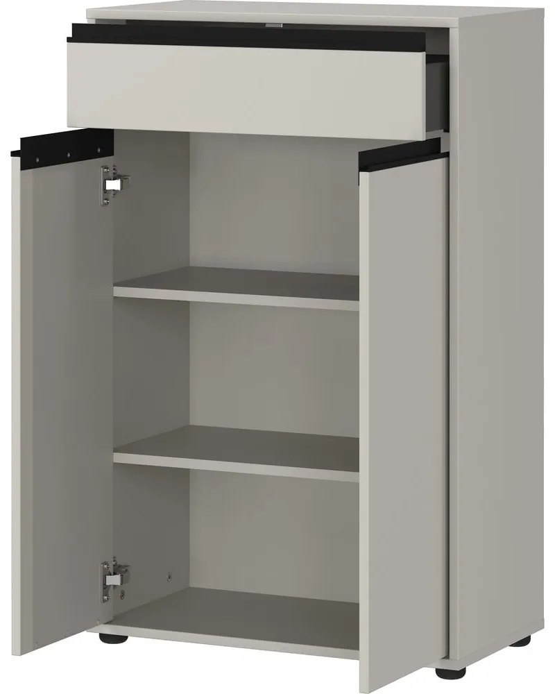 Сив висок шкаф за баня 63x98 cm Lemont – Germania