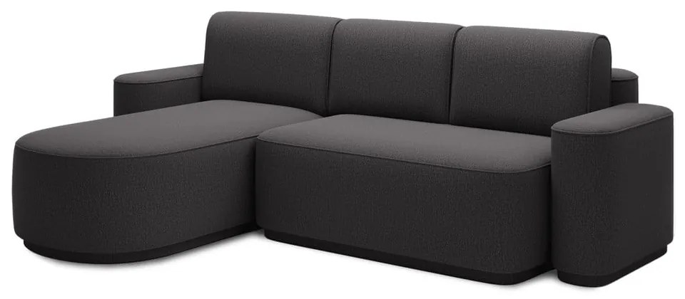 Тъмносив шенилов сгъваем/с място за съхранение ъглов диван (ляв ъгъл) Aurumm – ELTAP