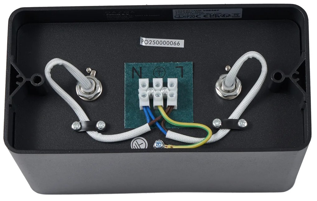 Дизайнерски повърхностно монтиран прожектор черен GU10 70mm 2-светлина въртящ се и накланящ се - Vox