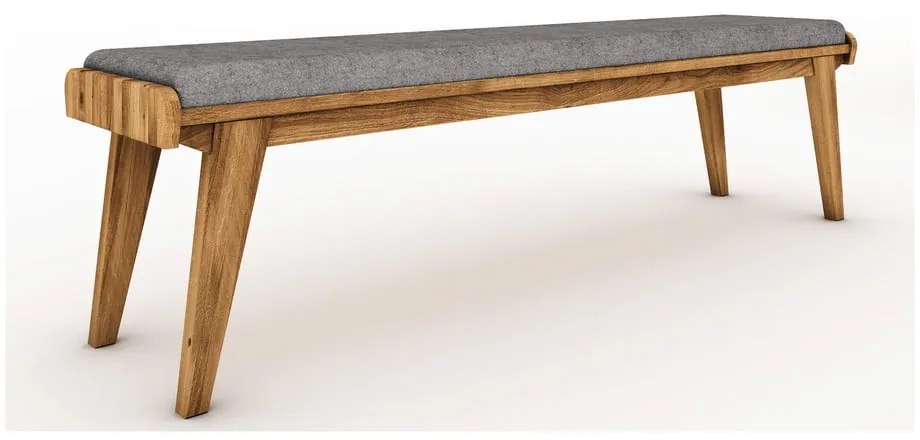Дъбова пейка със светлосива седалка Retro - The Beds