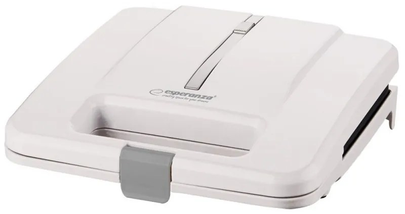 Сандвич тостер Esperanza EKT010W Parmigiano, 1000W, Четири сандвича, Тефлонови плочи, Бял