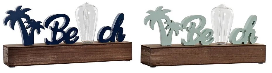 Декоративна фигурка DKD Home Decor Beach LED Дървен MDF (2 pcs) (34 x 8 x 16 cm)