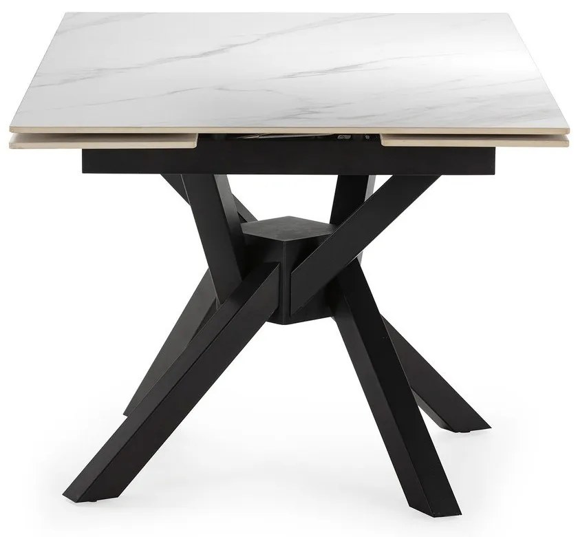 Сгъваема трапезна маса с допълнителна плоча с каменен плот за маса 90x150 cm Arlene – Marckeric