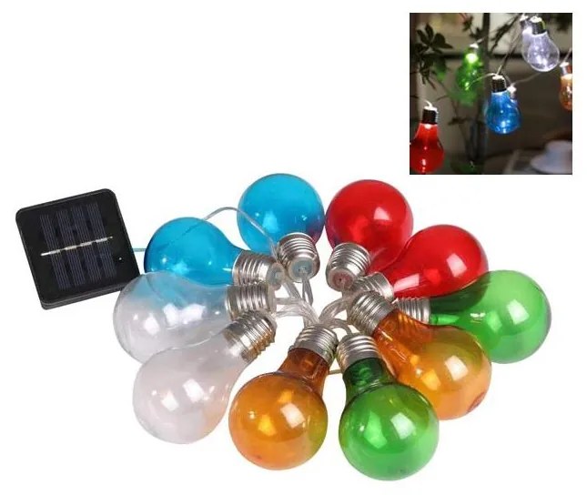 LED Соларна верига PARTY 10xLED/1,2V 400 mAh IP44