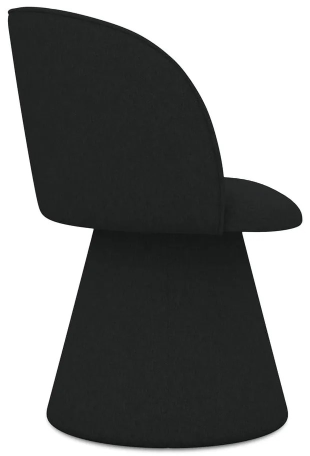 Черен тапициран трапезен стол Maia – Makamii