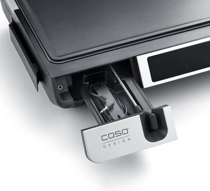 Електрическа скара 3в1 Caso Germany SteakMaster Pro, 2000W, 34х24 см, 80-240°C, Керамично покритие, Таймер, Сензорно управление, Инокс/черен
