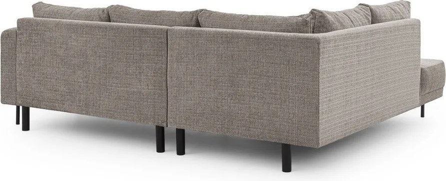 Кафяво-сив шенилов ъглов диван (ляв ъгъл/L форма) Mauris – Ropez