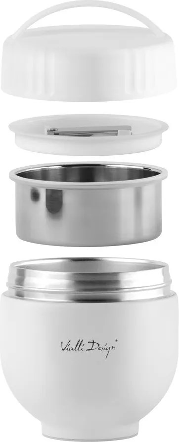 Бял термос за храна от неръждаема стомана 680 ml Fuori – Vialli Design
