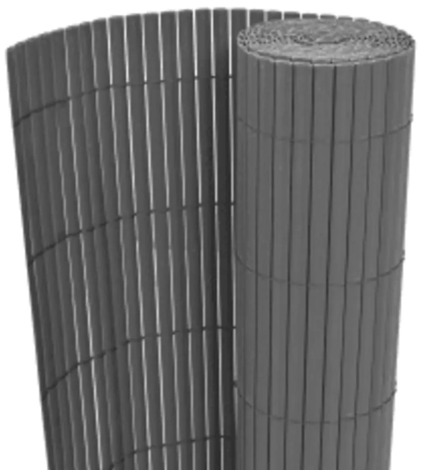 317150 vidaXL Двустранна градинска ограда, 90x400 см, сива