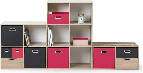 Рафт 5five Mix'n Modul, 6 отделения, MDF, 68x32x101 cm - Дървесен