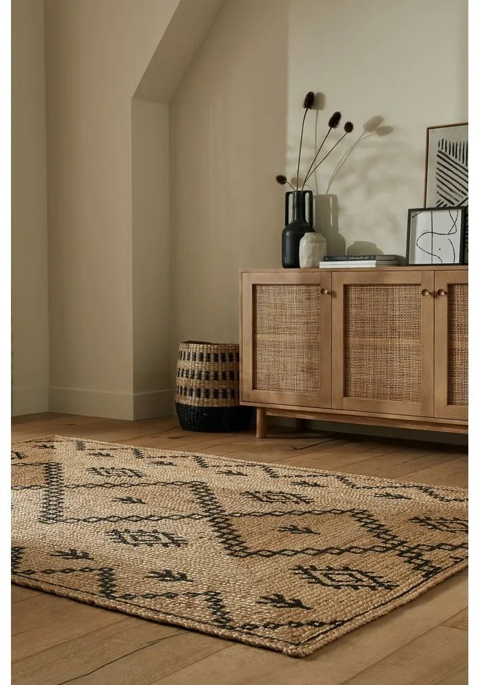 Килим от юта в естествен цвят 120x170 cm Rowen - Flair Rugs