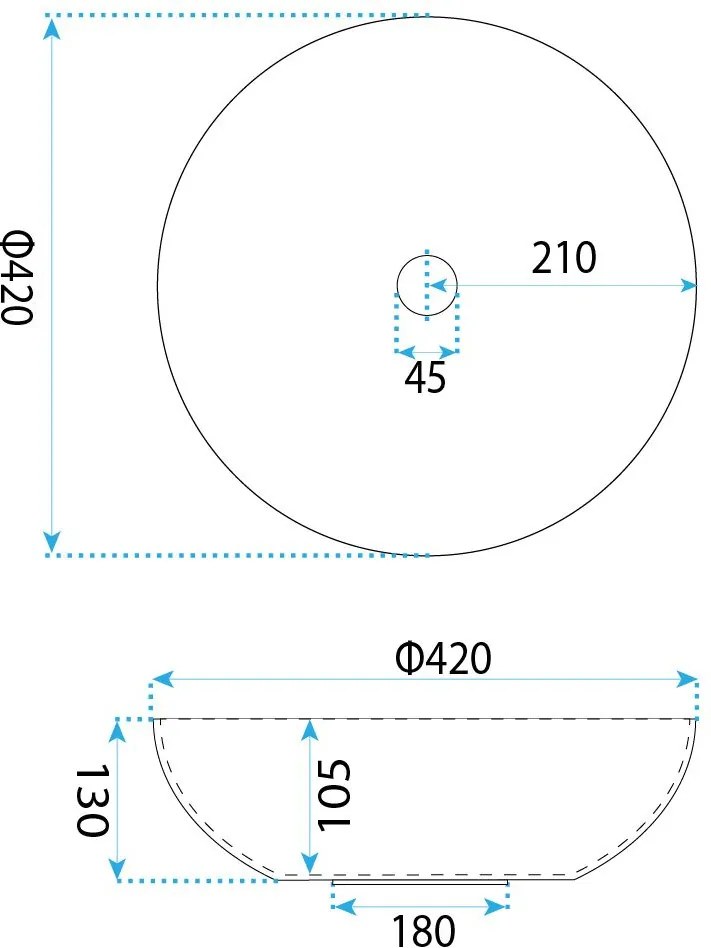Умивалник за плот Rea Babilon Silver