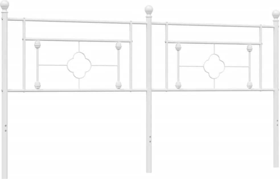 374424 vidaXL Метална резервна табла за легло, бяла, 180 см