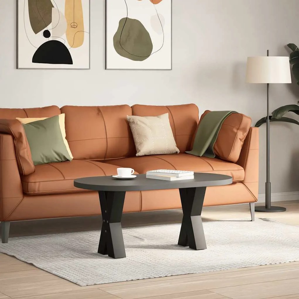 4012952 vidaXL Крака за масичка за кафе, X-образни, 2 бр., черни, 38 x (42-43) см, стомана