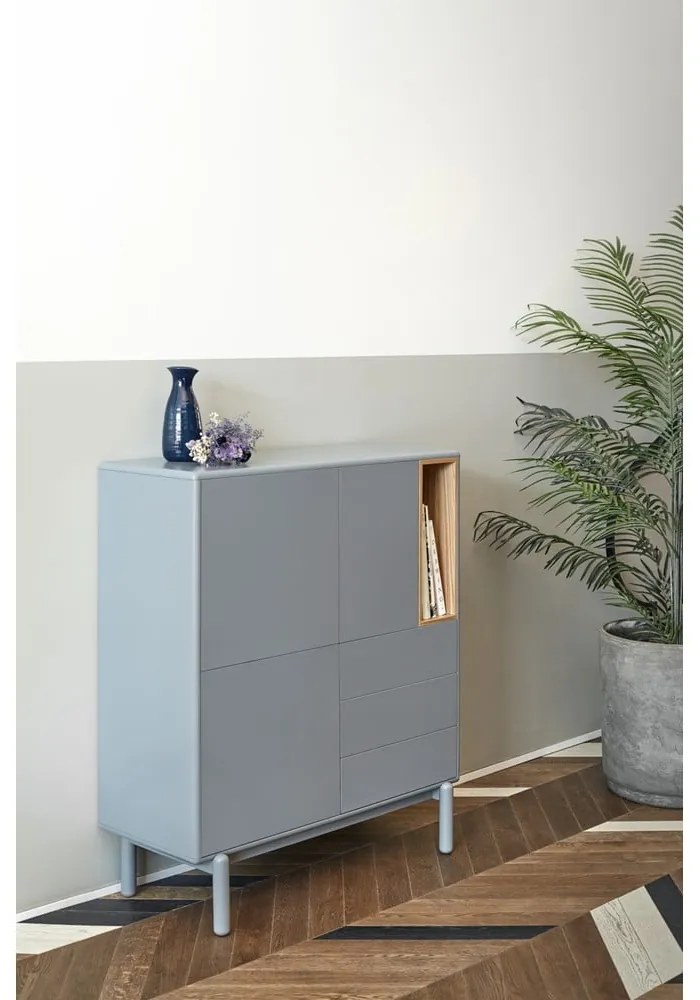 Син/сив висок скрин 100x120 cm Corvo – Teulat