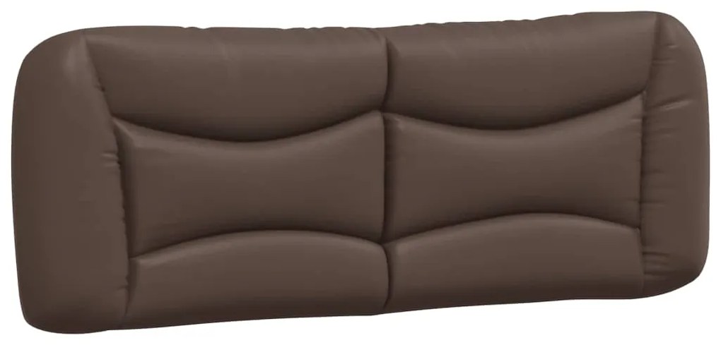 374570 vidaXL Мека табла за легло Hvar, кафява, 120 см, изкуствена кожа