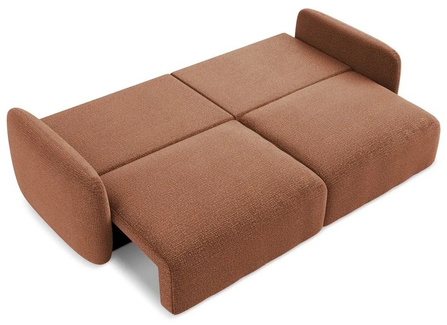 Разтегателен диван с място за съхранение в тухлен цвят 238 cm Kalena – Makamii